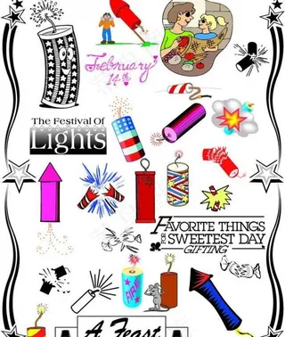 烟花矢量图图片