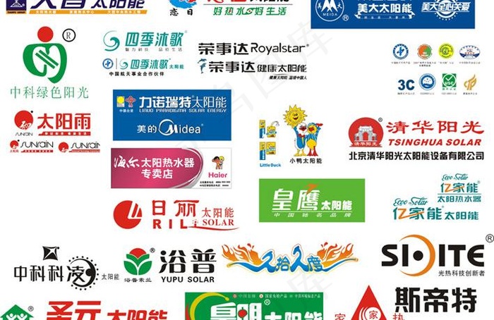 太阳能标志图片psd模版下载