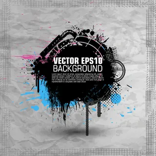 印花矢量图 艺术效果 喷溅 水墨喷...