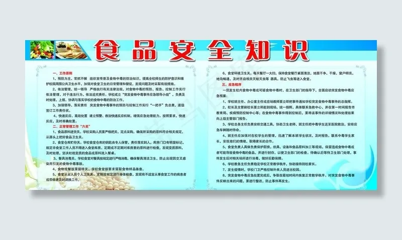 食品安全知识图片(12992X6299(DPI:100))psd模版下载