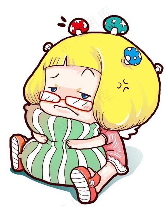 卡通胖女孩