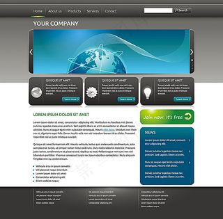 科技网站设计模板