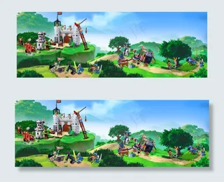 乐高积木城堡海报