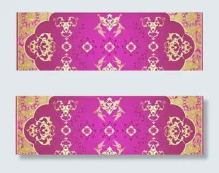 民族风古典镶金花纹