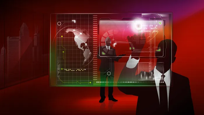 红色背景商务科技图片