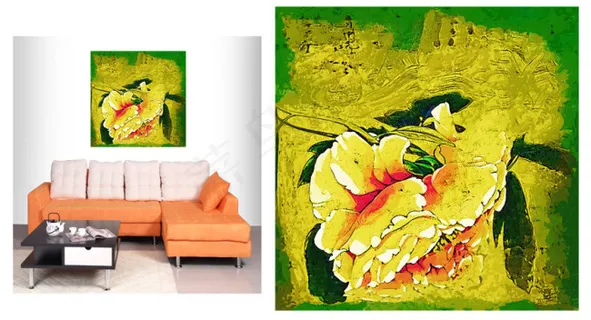 室内装饰画抽象花卉