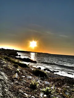 海岸落日图片 海岸落日图片