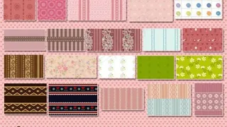 可爱花边背景ps素材