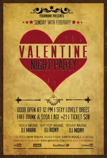 情人节活动海报PSD素材