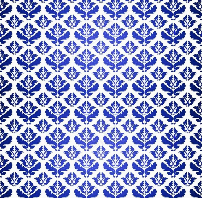 欧式蓝白底纹图片