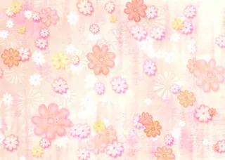 淡粉色坠饰橙色花纹背景图