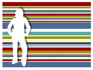 手叉腰人物剪影