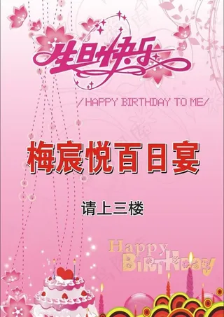 海报 素材 生日快乐