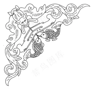 双鱼花纹
