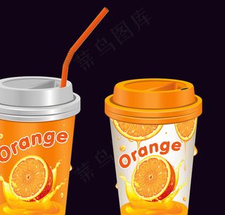 果汁包装杯设计模板矢量素材-1