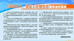 农民工计生展板图片