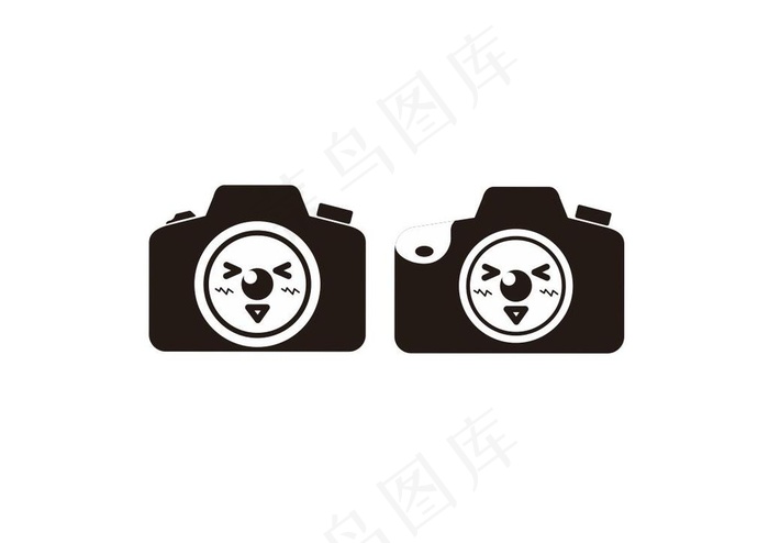 卡通单反相机矢量素材