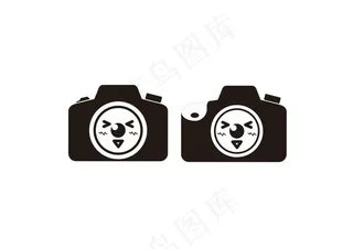 卡通单反相机矢量素材