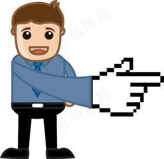 像素矢量字符指针手插图