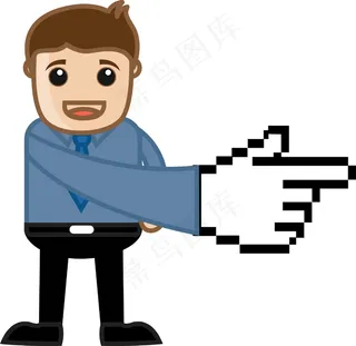 像素矢量字符指针手插图