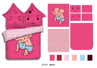 可爱卡通儿童婴儿插画图案