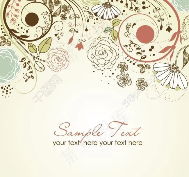 古典花纹花边底纹图片eps,ai矢量模版下载