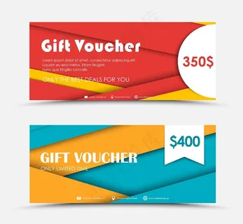欧美简约优惠券矢量素材（三）