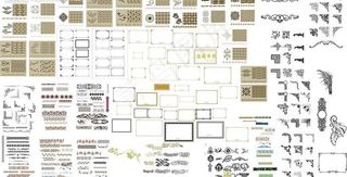 精美中国风花边 边框相框全集图片