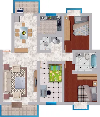 住宅平面效果图