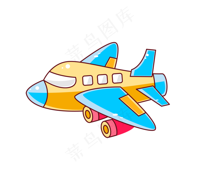 六一儿童节卡通飞机,免抠元素