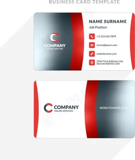 黑色红色简约高档名片简约商务名片