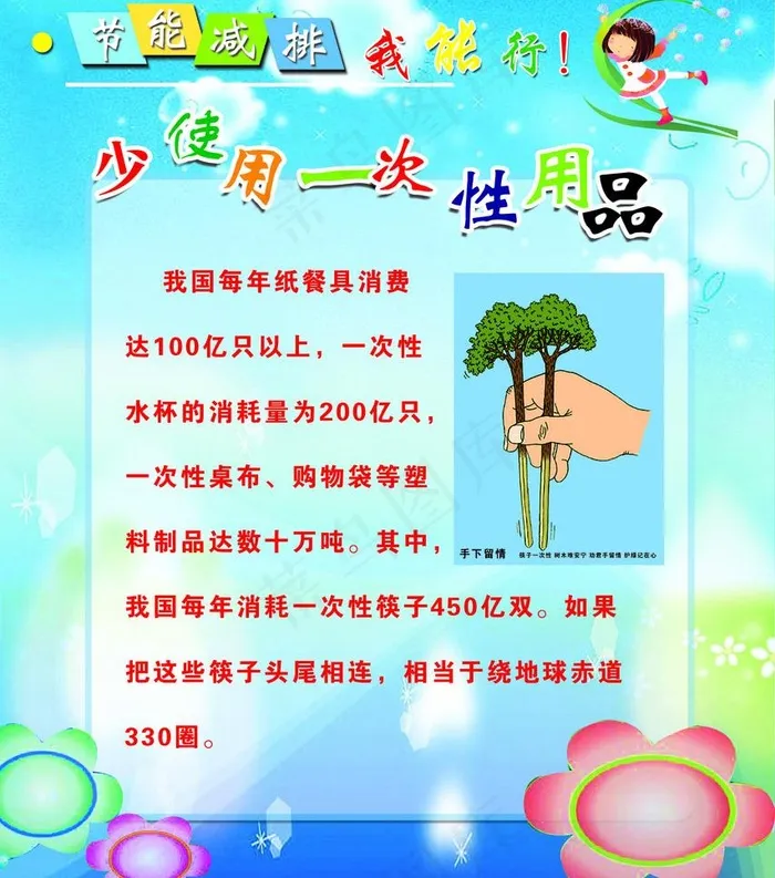 节能减排宣传展板图片psd模版下载