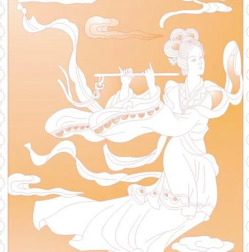 古代仙女飞天三款矢量素材[CD12...cdr矢量模版下载