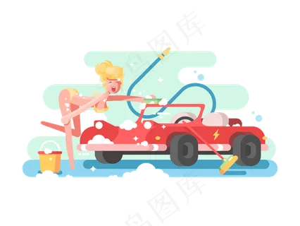 洗车找我们汽车美容促销海报PNG免...