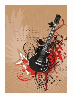 音乐海报背景矢量图插画 音乐海报背景矢量图插画