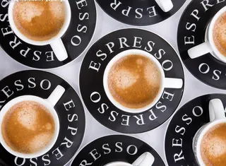 俯视咖啡背景图片