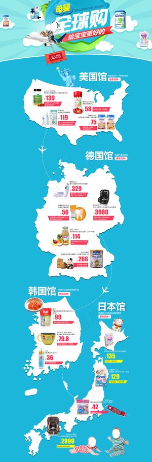 淘宝母婴产品促销psd海报