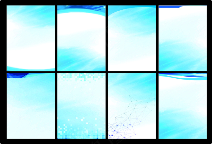 蓝色制度牌展板