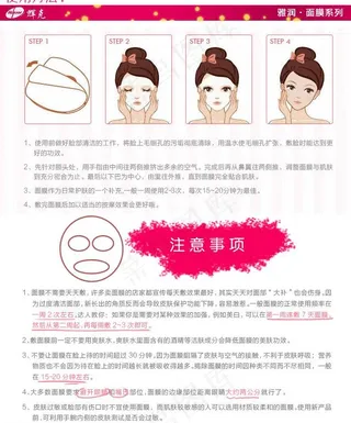 面膜使用方法图片