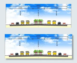 38米道路断面图图片