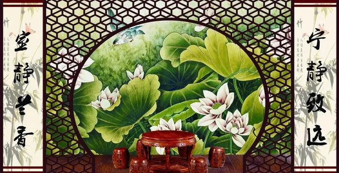 中式背景图片(6142X3484(DPI:30))psd模版下载