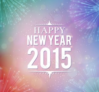 新年快乐艺术字海报矢量素材