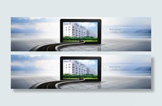 科技banner分层素材 网页素材
