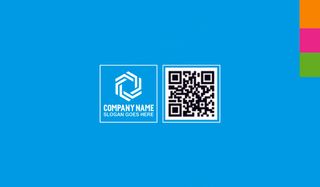 创意简约蓝色现代简约名片模板