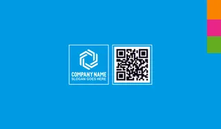 创意简约蓝色现代简约名片模板