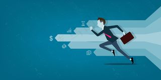 矢量扁平化商务职场创造海报背景