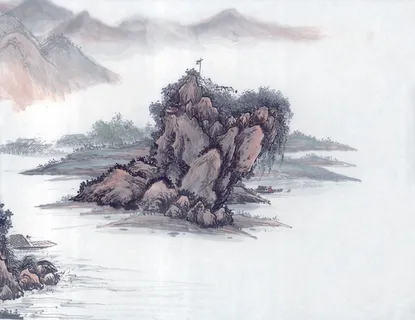 墨山水画 墨山水画
