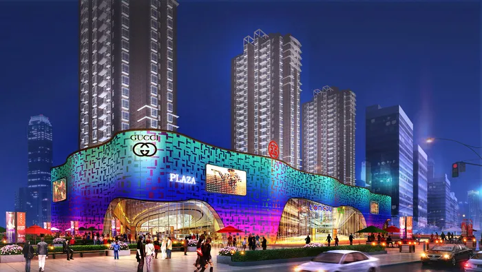 购物中心效果图素材图片