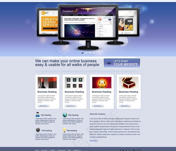 网络商务网站设计PSD源文件