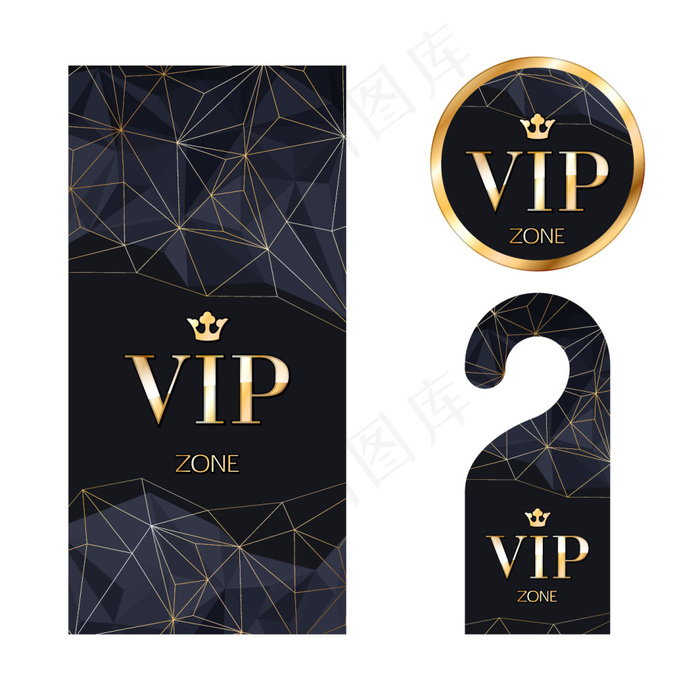 黑色高档VIP卡eps,ai矢量模版下载